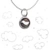 Silver Bird for kids with drawings of clouds