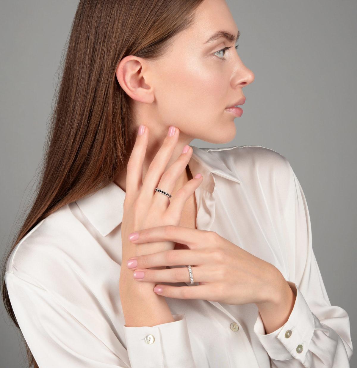 Gold Ring With Black Diamonds "Private Universe" - Image 5