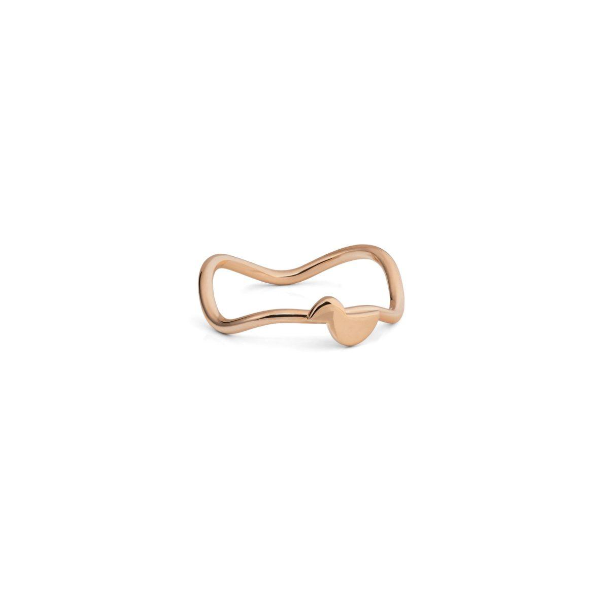 Gold Ring "Wavy Birdie"