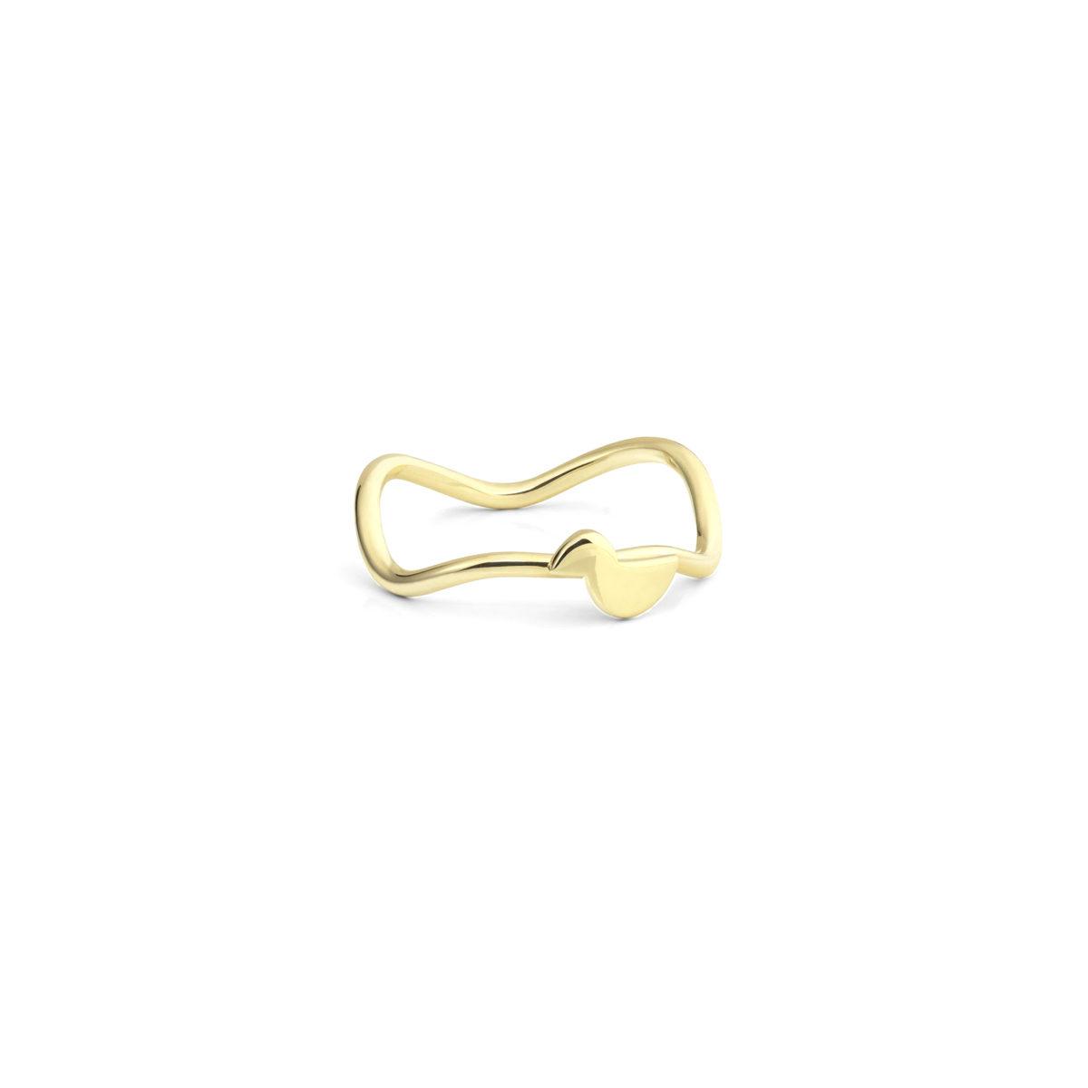 Gold Ring "Wavy Birdie" - Image 3