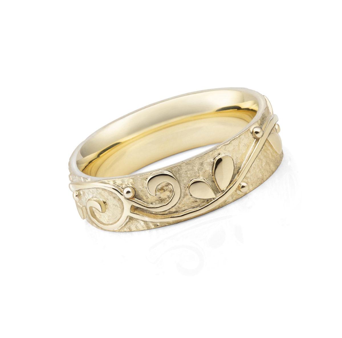 Solid Yellow Gold Wedding Rings for Rūta & Francisco - Image 2