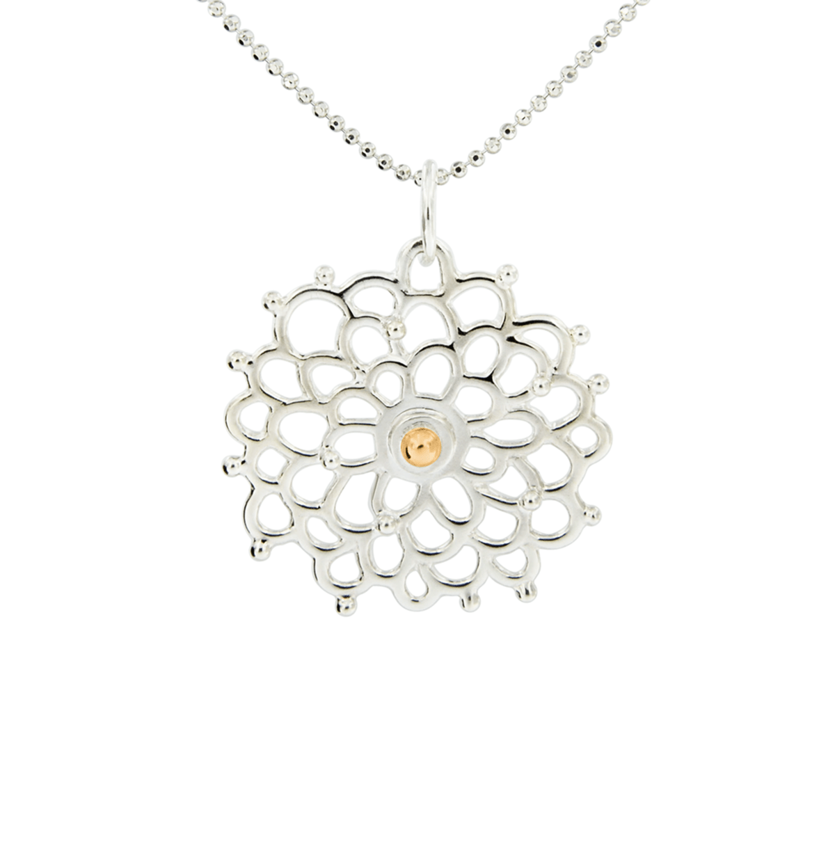 Silver or Gold Pendant "Dahlia" - Image 2