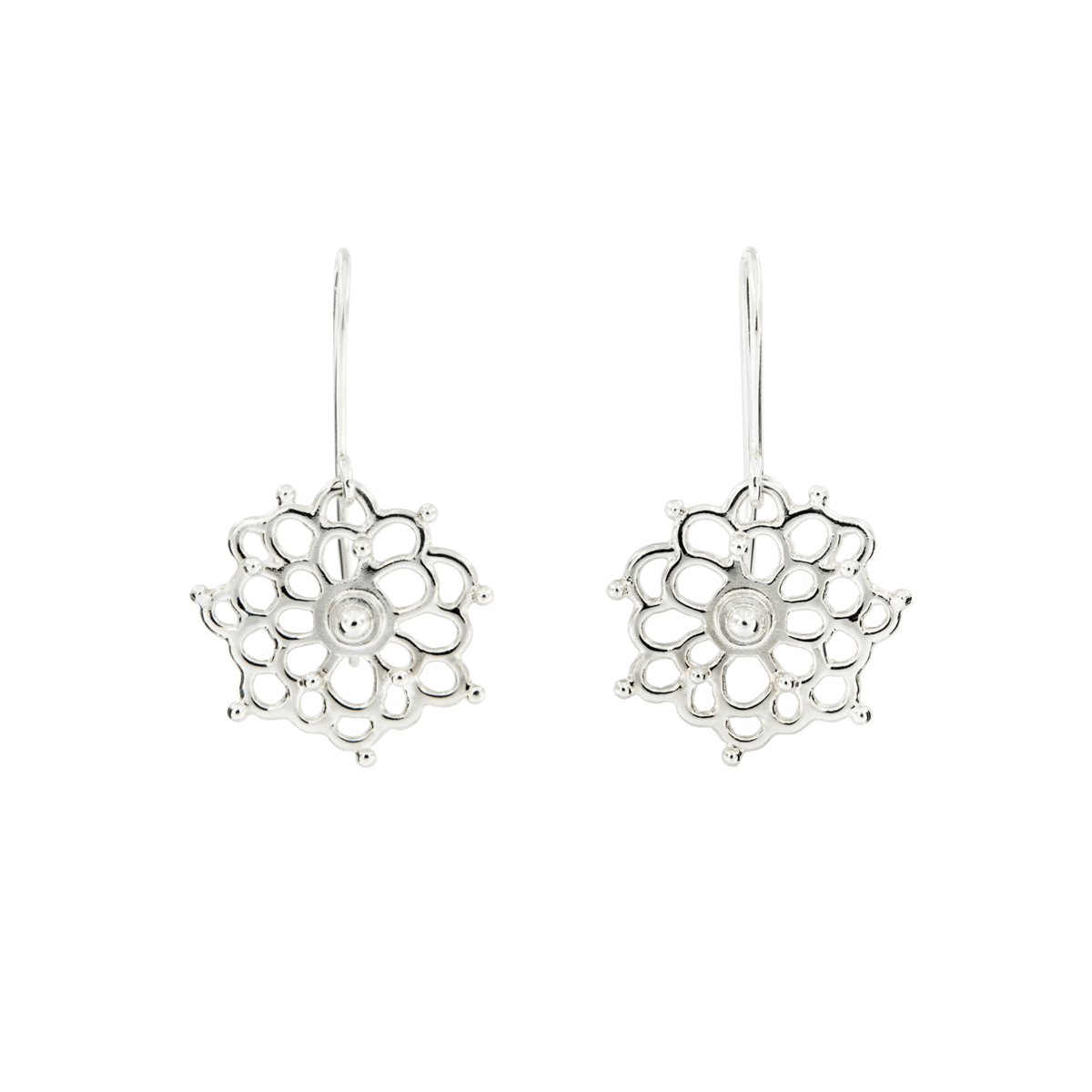 Silver or Gold Earrings "Dahlias" - Image 3