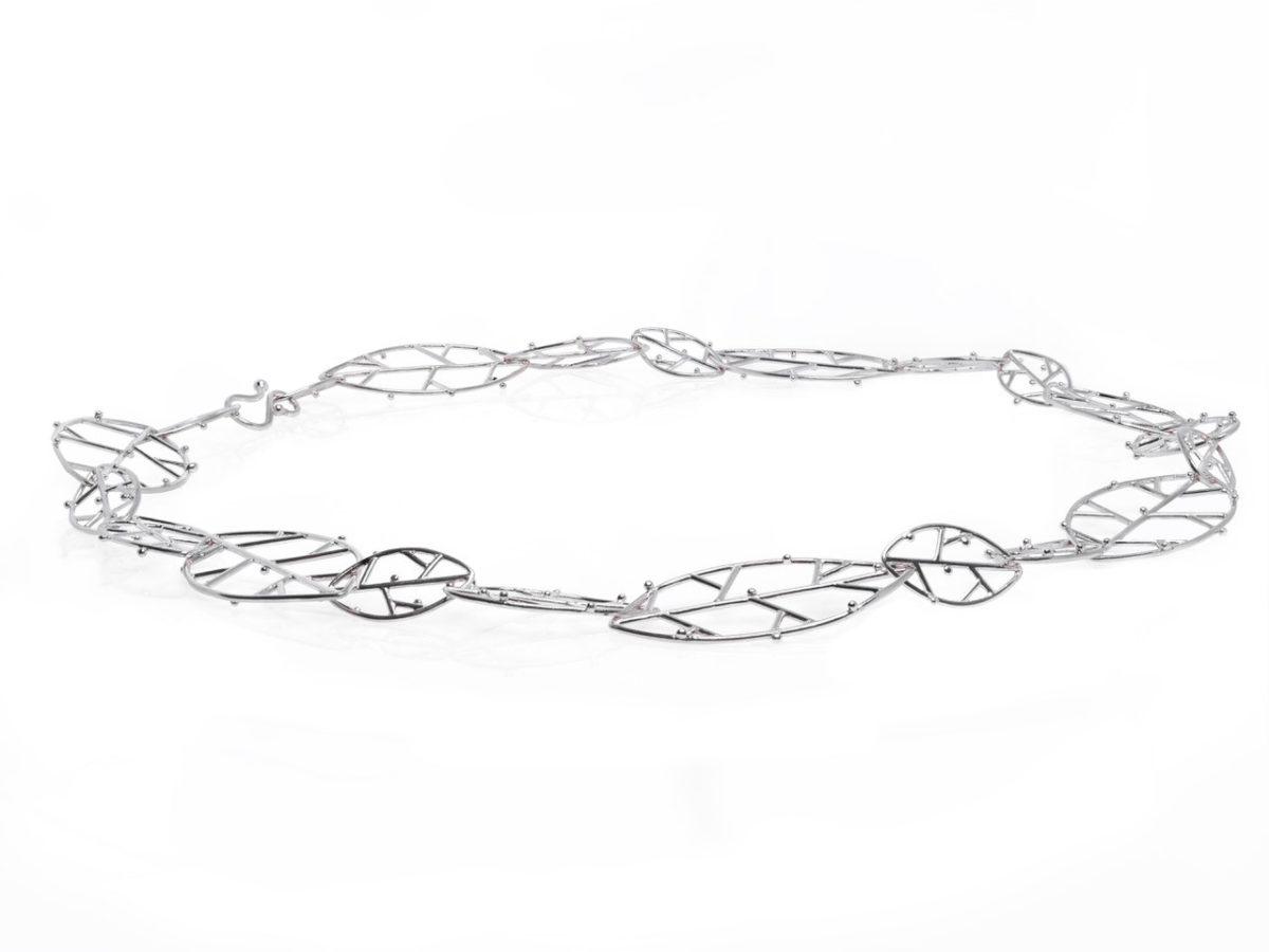 Silver Necklace "Leaves" - Image 3