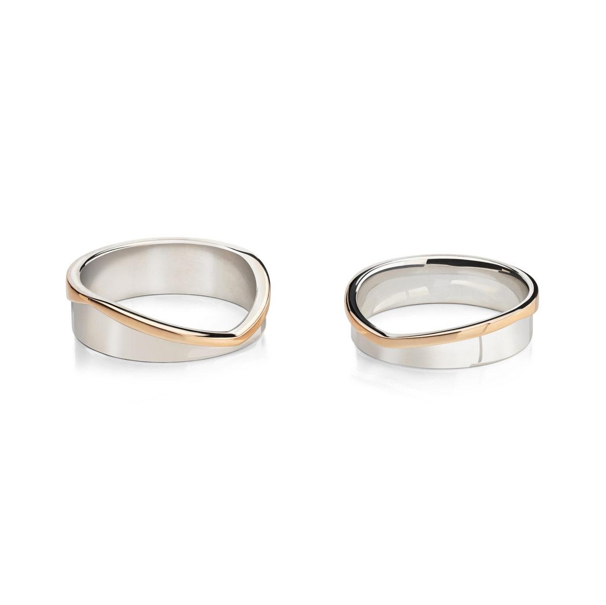 Gold or Silver Wedding Rings "Love Letter" - Image 2