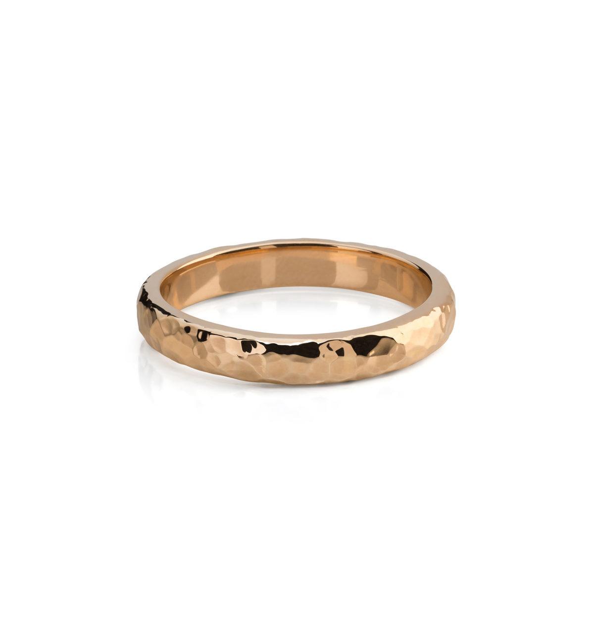 Hand-Hammered Gold Ring - Image 2