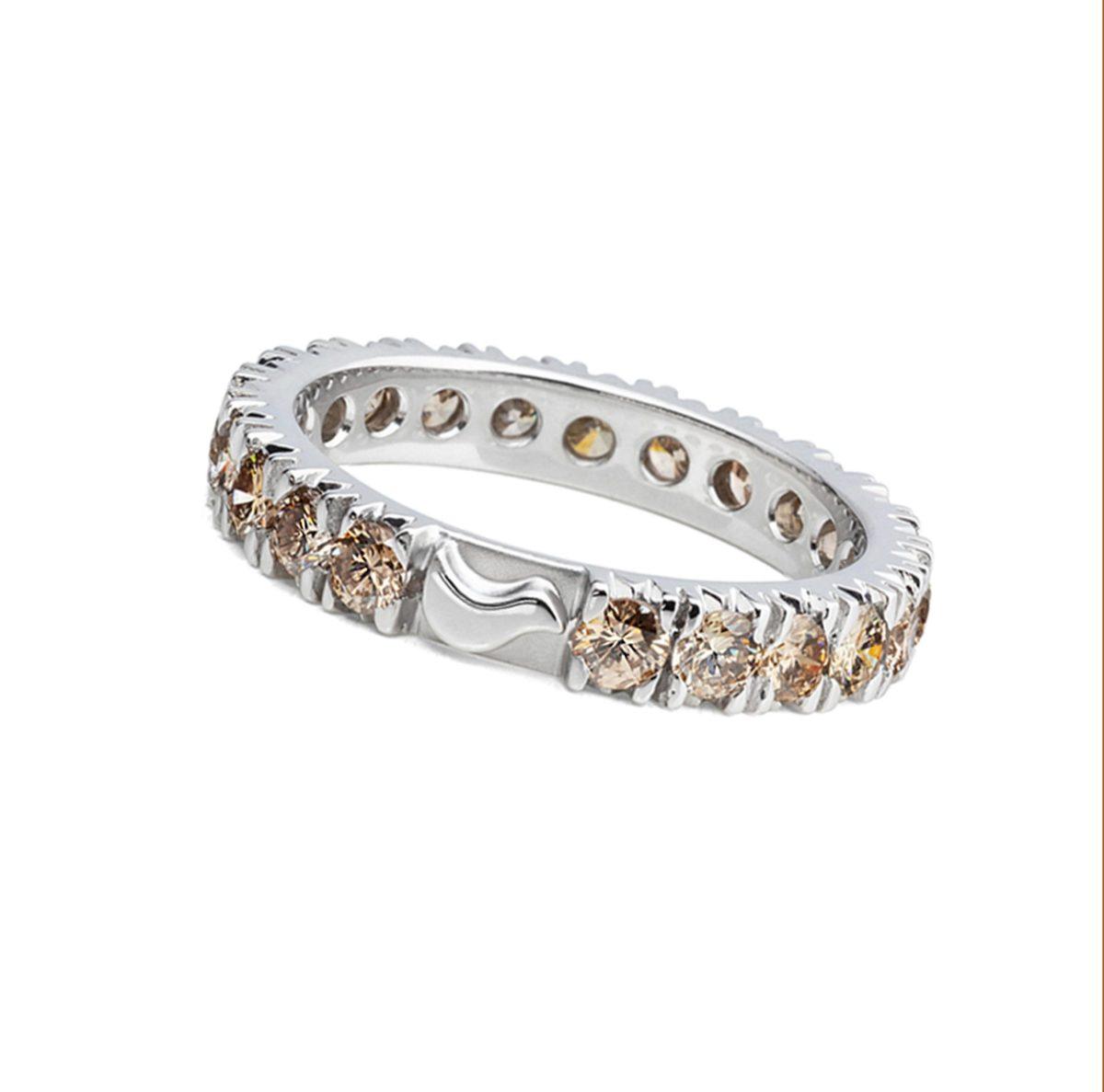 Gold Ring With Champagne Diamonds "Private Universe" - Image 2