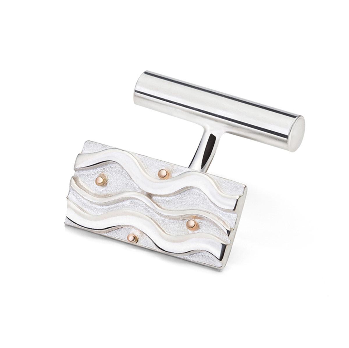 Gold-Adorned Silver Cufflinks "Spring" - Image 2