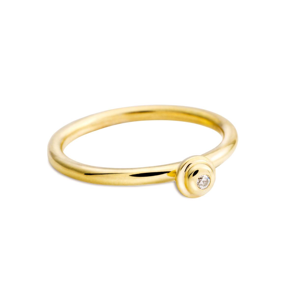 Gold Ring With Diamond "Bud" - Image 2