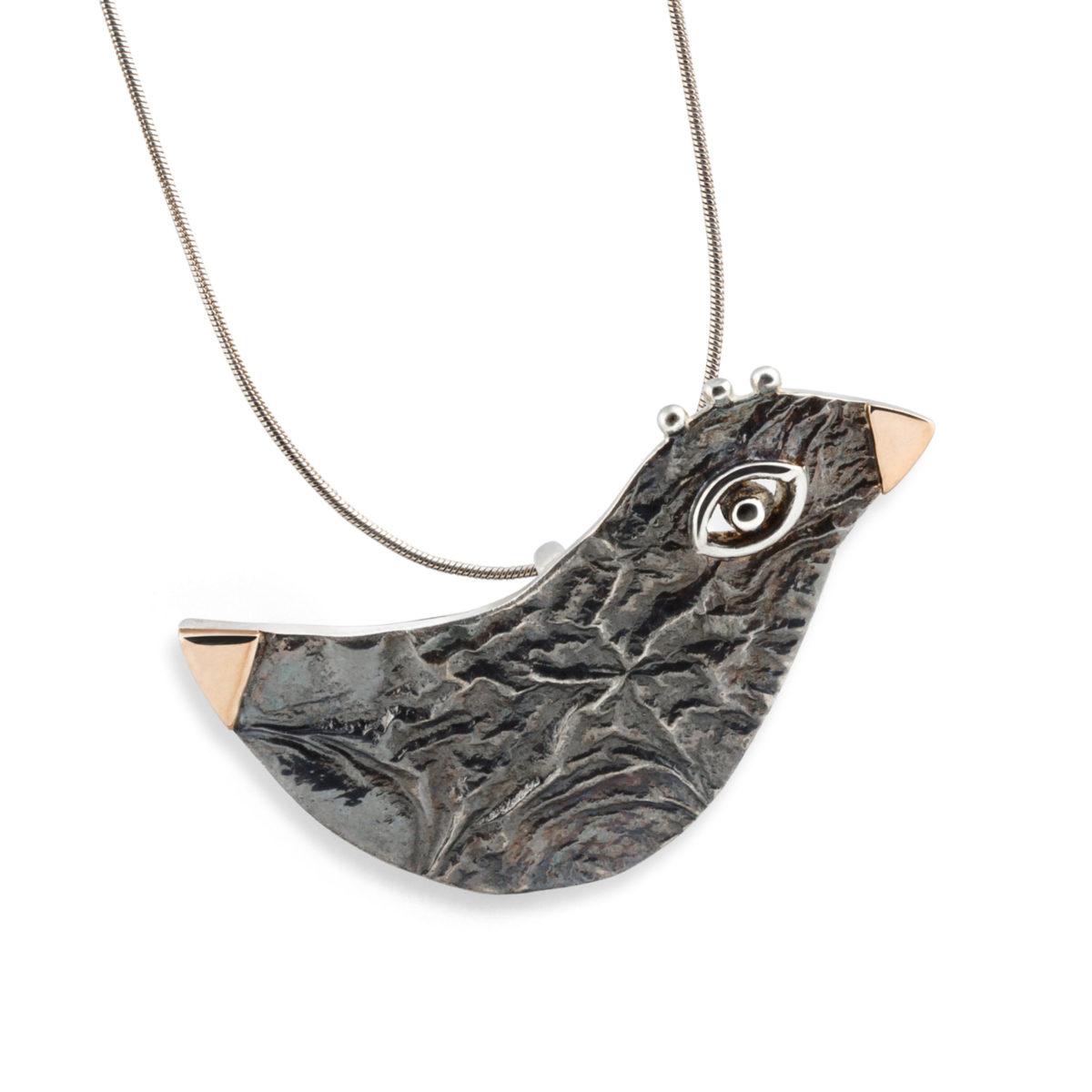 Silver and Rose Gold Pendant "Gabija" - Image 3