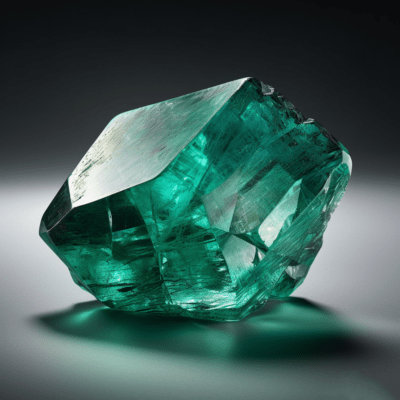 Uncut Raw Emerald in Dark Background