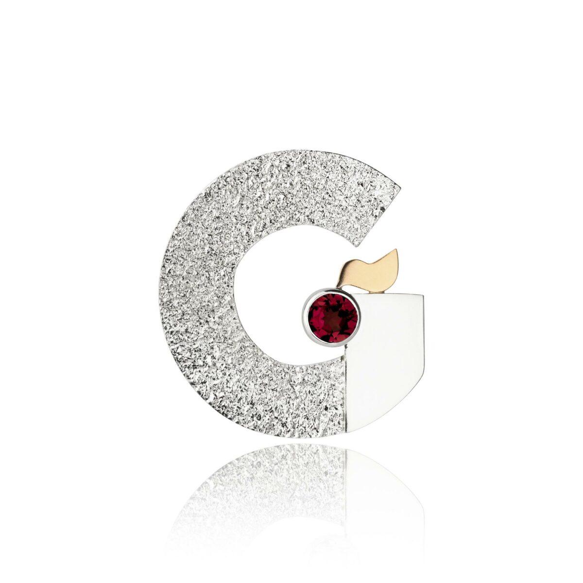 Earring Collection “Letters” with Golden Birds and Gemstones - Image 9
