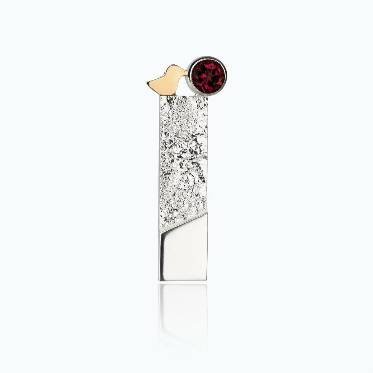 Earring Collection “Letters” with Golden Birds and Gemstones - Image 11