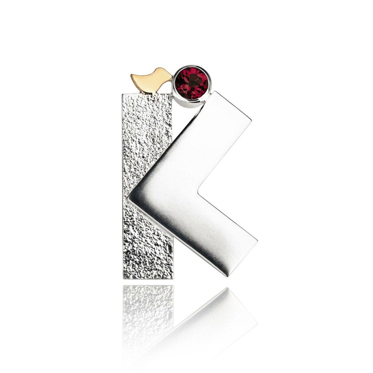 Earring Collection “Letters” with Golden Birds and Gemstones - Image 13