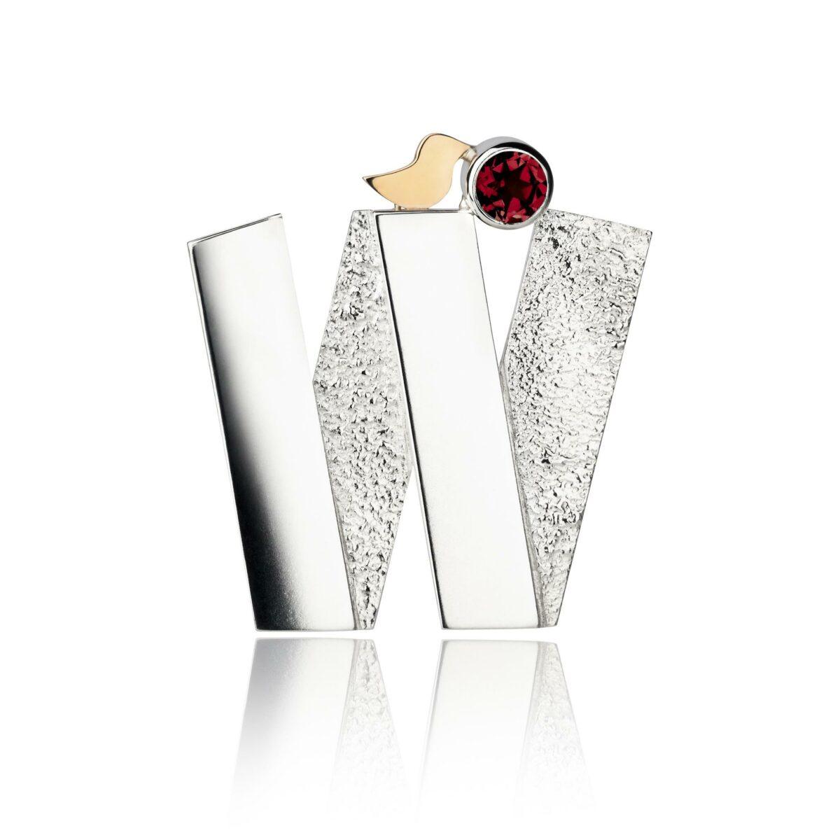 Earring Collection “Letters” with Golden Birds and Gemstones - Image 23