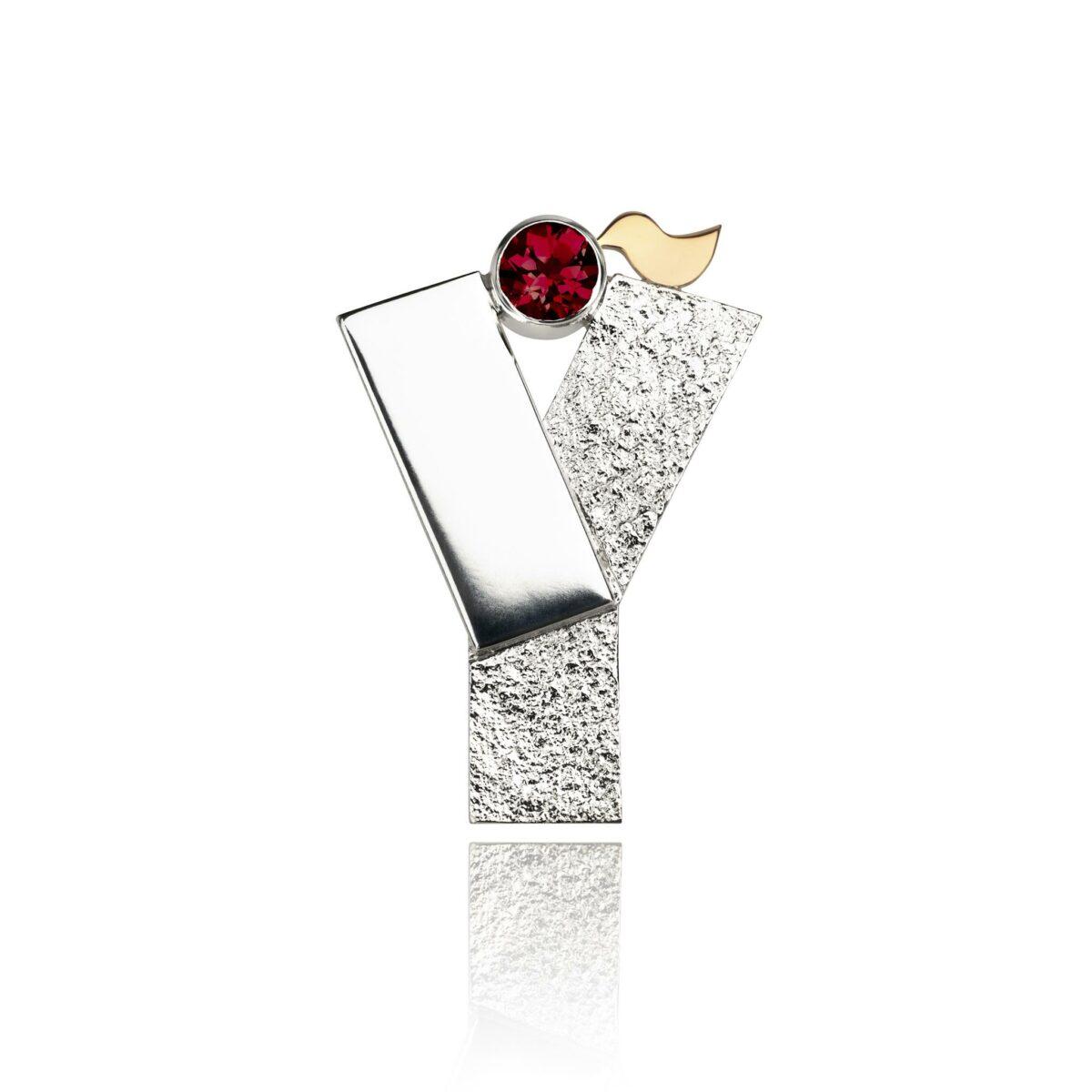Earring Collection “Letters” with Golden Birds and Gemstones - Image 25